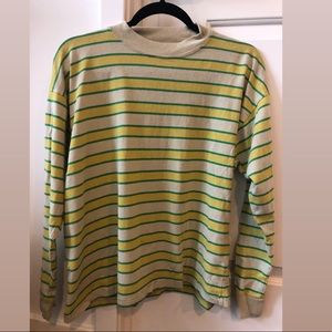 BDG striped long sleeve tee, size extra small